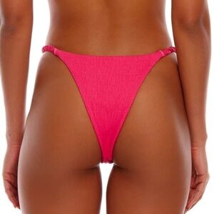 NWOT agua Bendita minta cheeky bikini bottoms pink 12601